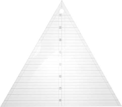 PACKOVE Regla de Acolchado Acrílica de 8 Pulgadas, Plantilla Triangular de 60° para Costura y Patchwork, Regla Duradera para Cortar Tela y Labores de Costura DIY