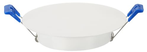 QUARKZMAN 120 Blanco Mate Placa Decorativa Redonda De mm/4.7 Para Techo, Tapa De Acero Con Cierre Por Resorte Para Agujeros De Downlight, Altavoz O Pared, Panel De Acceso Para Aberturas De