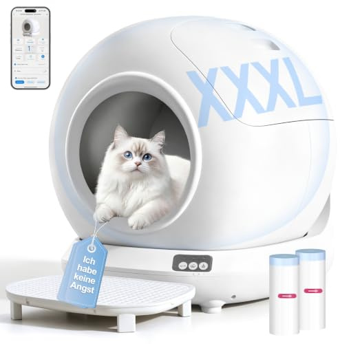 SOFTHOM Selbstreinigende Katzentoilette, 78L Groß Automatisches Katzenklo