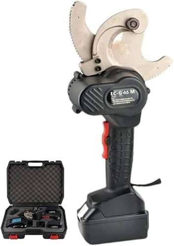 WYBYYDS Tagliacavi Idraulico Tagliacavi, 2x4000mah Tagliacavi Batteria 120KN/160KN Tagliacavi Elettrico a cricchetto con Display LED/Batteria EC65M