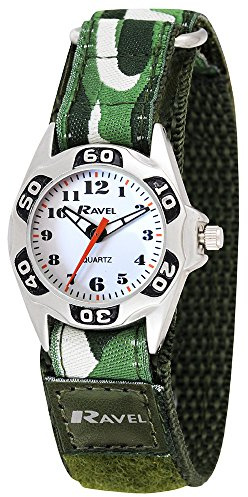 Ravel Children's Camouflage Army Watch with Easy Fasten Action Strap