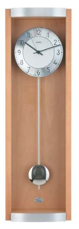 AMS Funk Pendeluhr, Holz, Mehrfarbig, 95 x 42 x 24 cm