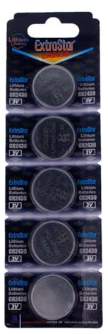EXTRASTAR CR2430 Lot de 5 piles bouton lithium 3 V