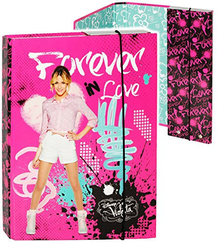 alles-meine.de GmbH Heftordner/Ordner/Heftbox - A5 - Violetta - für Hefte, Zettel und Mappen - Glanz Druck - Gummizugmappe & Heftmappe - Mappe & Box - Ordnermappe/Ordnu..