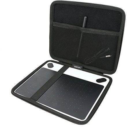 Khanka Hard Travel Case+Finger Glove for Wacom Intuos M/CTL-672-N Medium Bluetooth Pen Tablet Wireless Graphic Tablet.(Fits Medium)