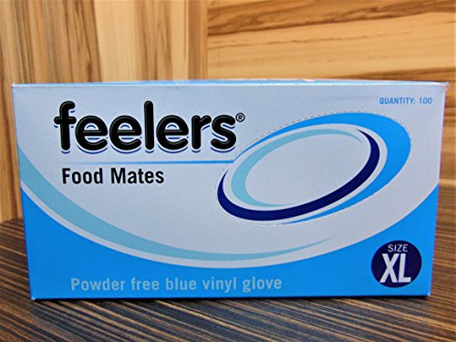 Powder-Free Disposable Vinyl Gloves - XL Blue - 100 Pack