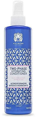 Valquer Acondicionador Bifásico Ultrahidratante Sin Aclarado para Cabello Seco y Dañado. Hidratante y Revitalizante Proporciona un Pelo Suave y Manejable con Extracto de Soja y Phytokeratine. 300 ml