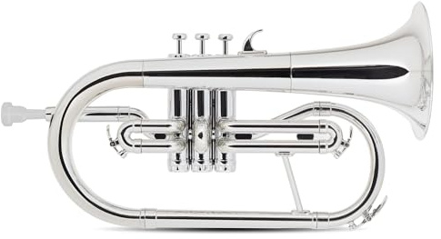 Classic Cantabile MardiBrass ABS Kunststoff Flügelhorn - Perinet-Ventile - 600g leicht - Bohrung: 11,5 mm - inkl. Mundstück und Gigbag - silber