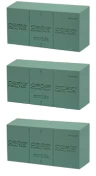 3X3 Ideal Bricks Floral Foam for Fresh Flower Displays and Arrangements