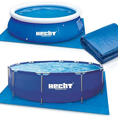 Hecht Pool Bodenschutzplane 309x309 cm – Unterlegmatte aus PE-Folie | 90 g/m² PE-Folie als Unterlegmatte für Gartenpool & Schwimmbecken – Poolmatte zwischen Beckenboden und Untergrund