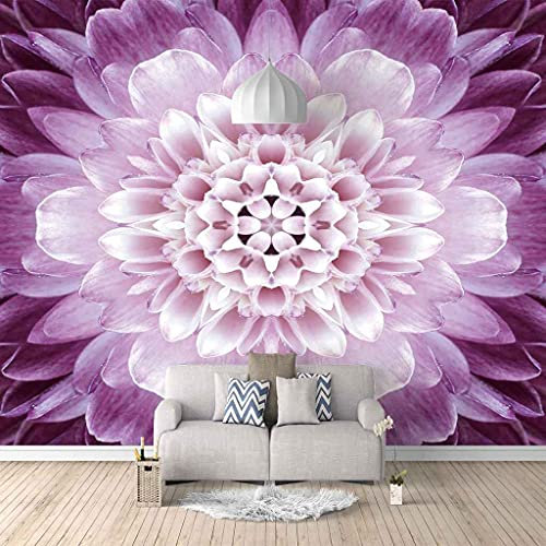 FVGKYS Wandbilder Schlafzimmer Erwachsene Kinder Tapete Plakate 3D Mode Lila Blumen Selbstklebend Wandgemälde Wandtattoo Kunst Dekoration Für Wohnzimmer Küche Wanddekoration 200x150cm