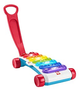 Fisher-Price Xylophone Géant (Version française), Instrument de Musique électronique factice avec chansons éducatives pour Les Tout-Petits, Jouet Enfant, Dès 9 Mois, HJK40
