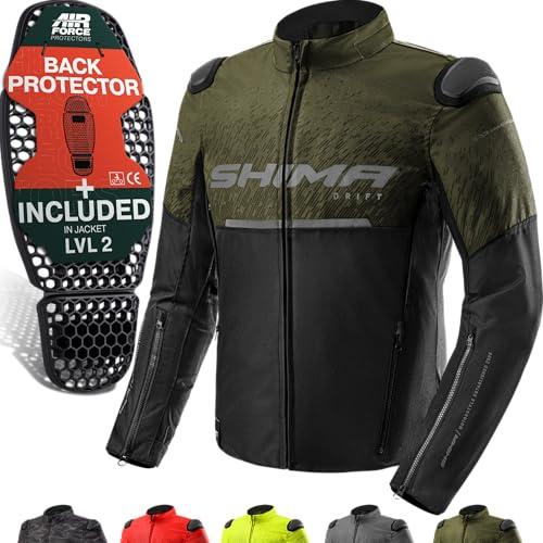 SHIMA DRIFT Chaqueta Moto Hombre AirForce Protector Espalda Cazadora Motociclista Chaquetas Protecciones Ventilado