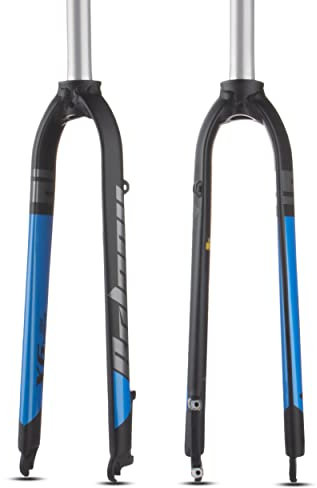 BOLANY Bike Rigid Suspension Forks 1-1/8 Threadless Straight Steerer Universal 26/27.5/29 Disc Brake 9mm QR MTB Front Forks Aluminum Alloy Super-Light Bike Forks