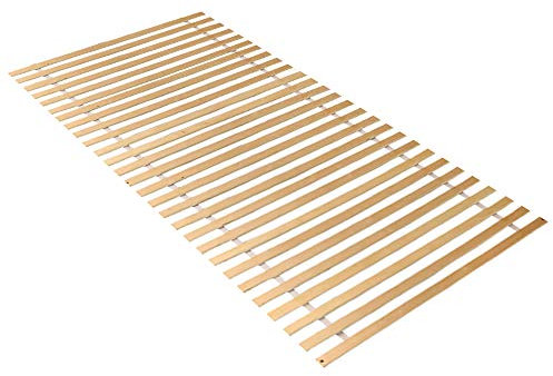 Jopassy lattenroste Rollrost rolllattenrost 90x200cm 28Latten bodenbett bis 200 kg belastbar verstellbar fertig montiert holzlatten bettrahmen ersatzlatten federholzleisten für Floor