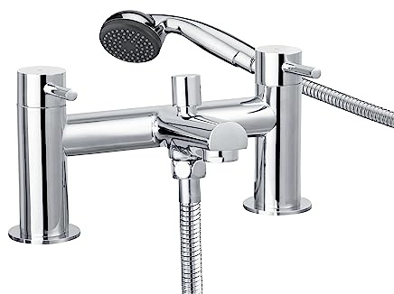 Bristan Mios Bathroom Taps, Chrome Bath Shower Mixer tap | MIO BSM C, Modern design, Matching bathroom sink taps available, Lifetime Cover