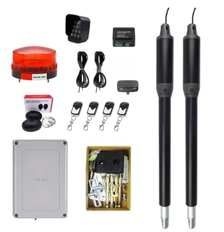 Apriporta automatico Controller WiFi Attuatore lineare elettrico Motore da 300 kg Sistema di apertura automatica del cancello a battente con KIT a doppio braccio spesso ( Color : KIT O , Size : 1 )