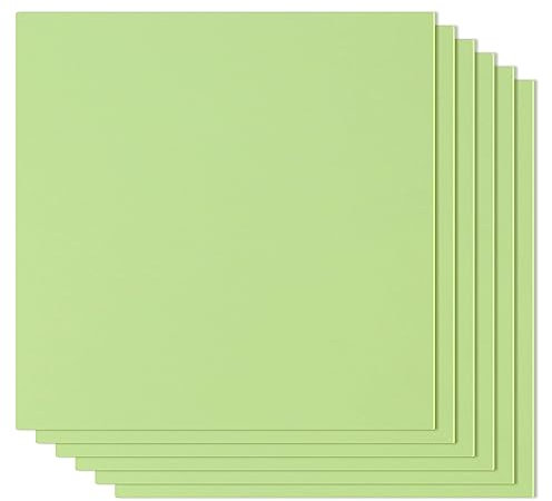 Risegun Dichteplatte, 30 x 30 cm MDF-Platte Holzhandwerk Mitteldichte Faserplatte 6 Stück 3 mm Dick Unbehandeltes Holz für CNC-Schneiden, Lasergravur, DIY-Projekt (Hellgrün)