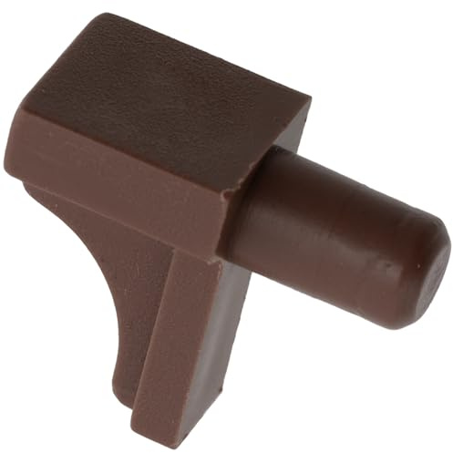 AERZETIX - C41677-70 Stück Regalstiften 17x14 mm - Einbauöffnung Ø6 mm - Bodenträger - Kunststoff - Farbe Braun