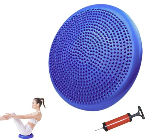Cuscino per l'Equilibrio. Yoga, Pilates, Disco Fitness ad Aria Antiscivolo. Cuscino Gonfiabile per Migliorare la Postura. Disco per Allenare la Stabilità.