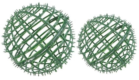 GRIRIW 2pcs Grass Ball Shelf Rack Reusable Plastic Flower Holder for Wedding Home Lightweight Easy Assembly Topiary Support for Gardening Art