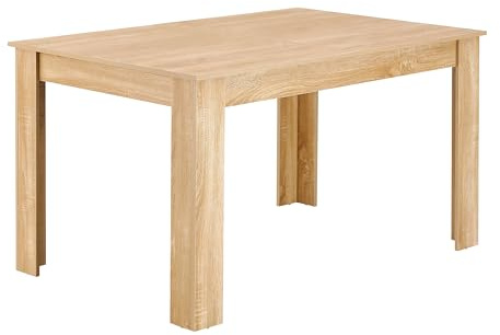Brigros - Tavolo allungabile da pranzo In legno melaminico 140-190x90x77 cm, Moderno, Elegante e Funzionale (Rovere Naturale)
