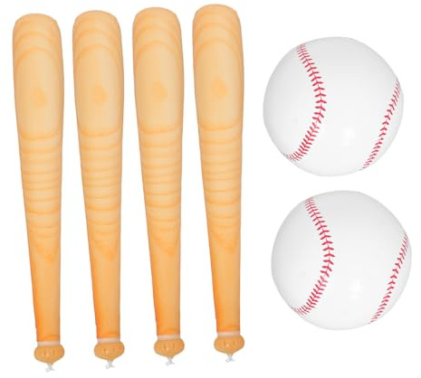 Abaodam Set de Baseball Gonflable pour Garçon Fille Battes Balles Jouets pour Tout-Petits Jeu Extérieur et Fête à Thème Baseball
