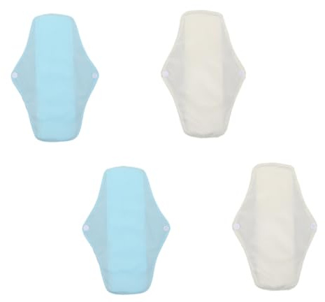 UKCOCO Assorbenti Igienici Lavabili Riutilizzabili Traspirante 4 Pezzi, Assorbente Mestruale Donna per Ciclo e Perdite, Salvaslip Lavabile e Confortevole per Uso Colore Casuale