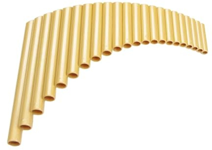 Panflöte Für Erwachsene Farbe 22 Rohr ABS Kunststoff Panflöte G Taste Handgefertigtes Musikinstrument Für Die Linke Und Rechte Hand(Golden right)