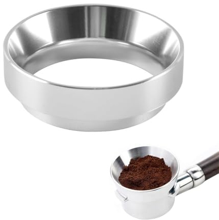 BLPRKOT 2 Pezzi Anello Dosatore Caffè 51mm, Imbuto per Macchina da Caffè con Magnete, Raccoglitore Polvere per Macchina da Caffè In Lega di Alluminio, per Ciotola di Infusione a Filo di Caffè