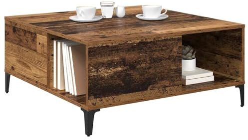 vidaXL Couchtisch Altholz 80 x 80 x 36,5 cm Holzwerkstoff