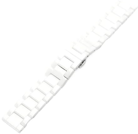 Ersättningsurband keramiskt armband polerat band for kvinnor män Quick-release(White,17mm)