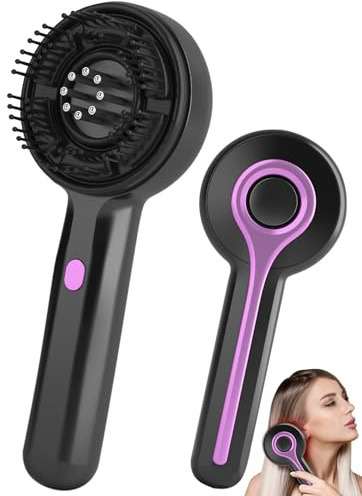 2 in 1 Kopfmassagegerät, Kopfhaut Massagebürste Elektrisch mit Haaröl-Applikator, Rotlicht Kopfmassage Bürste Elektrisch, 3 Modi zur Massage Kopfhautpflege
