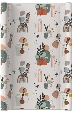 Kikido Cambiador Bebe 50x70 cm - Naturaleza - Colchoneta Cambiador Bebé Impermeable con Bordes - Colchón Cambiadores para Cómodas, Mesas y Viajes - Medida Universal 70x50