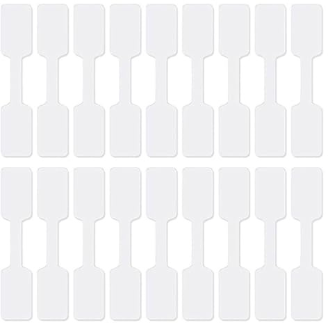 HOODANCOS 100 Etiquetas Autoadhesivas para Cables en Papel Blanco, Organizador de Cables Simple y Escribible para Oficina, Paquete de 100 Unidades