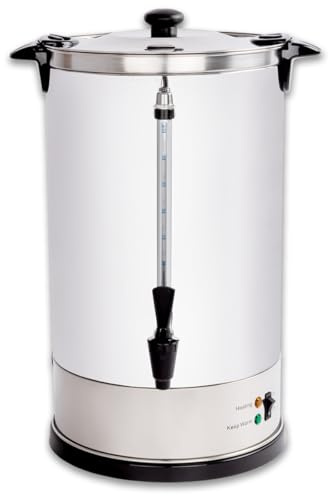 Beeketal 'BGK16' Gastro Rundfilter Kaffeemaschine 16 Liter, Edelstahl Filterkaffeemaschine doppelwandig mit 2 Heizsystemen (Brühen/Warmhalten), Füllstandsanzeiger und rosftreiem Permanent-Filter
