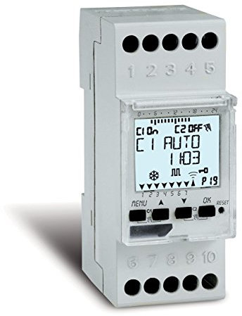 Perry 1IO5091S Interruttore Orario Settimanale Annuale, Bianco