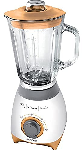 Sencor stående mixer med bakgrundsbelyst skala (500 W/glasrörsskål 1,5 l/2 varvtal/rostfri finish) Weiß