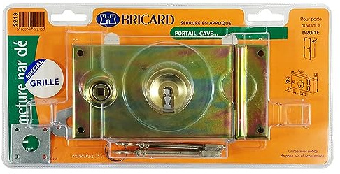 Bricard - Serrure en applique horizontale de portail et grille Bricard Ouvrant Droit