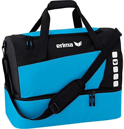 erima Sporttasche mit Bodenfach, Curacao/Schwarz, 40 x 25 x 35 cm, 40 Liter, 723573