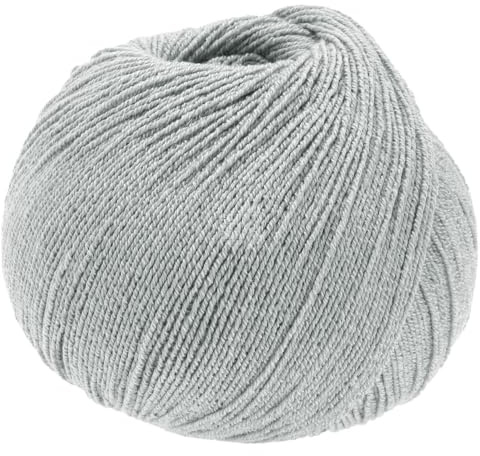 LANA GROSSA Meilenweit Cotton Bamboo | 4-fädiger Bambus Klassiker, waschmaschinenfest | Handstrickgarn aus 40% Baumwolle, 25% Schurwolle, Viskose | 100g Wolle zum Stricken & Häkeln | 420m Garn FB14