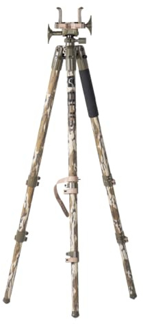 BOG DeathGrip Stative mit robustem Aluminium- und Kohlefaser-Rahmen, leicht, stabiles Design, Wasserwaage, verstellbare Beine und freihändige Bedienung für Jagd, Schießen und im Freien