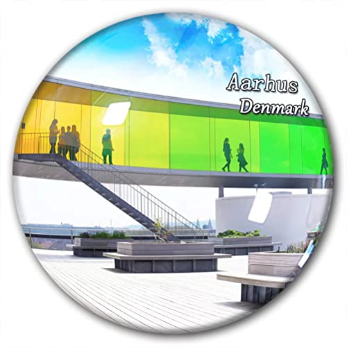 Dänemark Aarhus Kühlschrankmagnet Kühlschrankaufkleber Dekorativer Magnet Reise-Souvenir Kristallglas