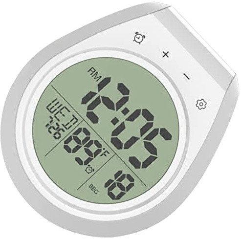IMIKEYA Digitale Badezimmeruhr Zum Hängen Mit Temperaturanzeige wasserdichte Hängeuhr Für Bad Und Küche Uhr Mit Saugnapf Für Einfaches Anbringen