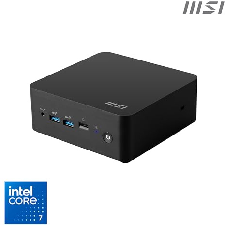 MSI Cubi NUC 1M i7 150U FS 16GB 1TB W11P Intel Core 7 DDR5-SDRAM SSD Windows 11 Pro Mini PC Nero (Cubi NUC 1M 14th Gen i7 150U 16G 1T W11P) - Versione UK