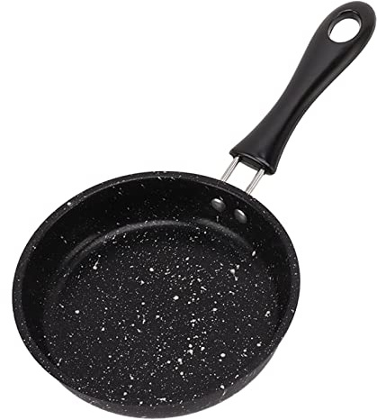 Sartén Antiadherente Acero Inoxidable 14 cm para Huevos con Mango fácil Agarre Cocina Interior Exterior