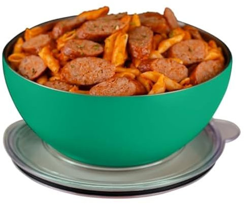served Große isolierte Servierschüssel mit Deckel (2,835.0 g/3QT) - Doppelwandige Edelstahlschüssel für heiße & kalte Speisen - Vakuumisoliert, auslaufsichere Thermoschale für Partys, Aufläufe