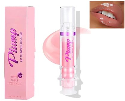 Girabella Lip Plumper, Plumping Lip Gloss, Lip Plumping Booster Gloss, Plump and Pout Lip Plumper, Hydrating & Nourishing Tinted Lip Balm Liquid Lipstick for Women (#1)