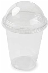 Vasos para batidos con tapas de cúpula con agujero de 500 ml (paquete de 50) transparentes, perfectos para batidos, jugos, batidos, bebidas frías y gruesas (500ML Tapa con Agujero)