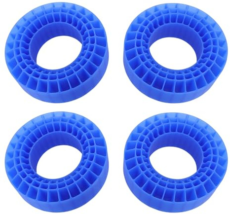 4st RC Däckskum, 3 Lager Silikoninsatser Däckskum för 1/10 RC Bil 1,9 Tums Däck (Blå)